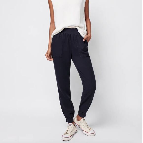 FAHERTY Arlie Day Jogger Linen Washed Black Sz XXL {W22} - Picture 1 of 9